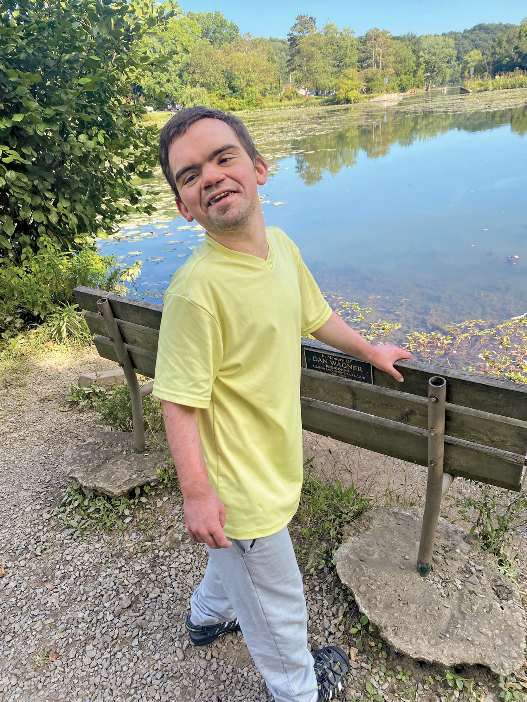 Ryan in front of a pond