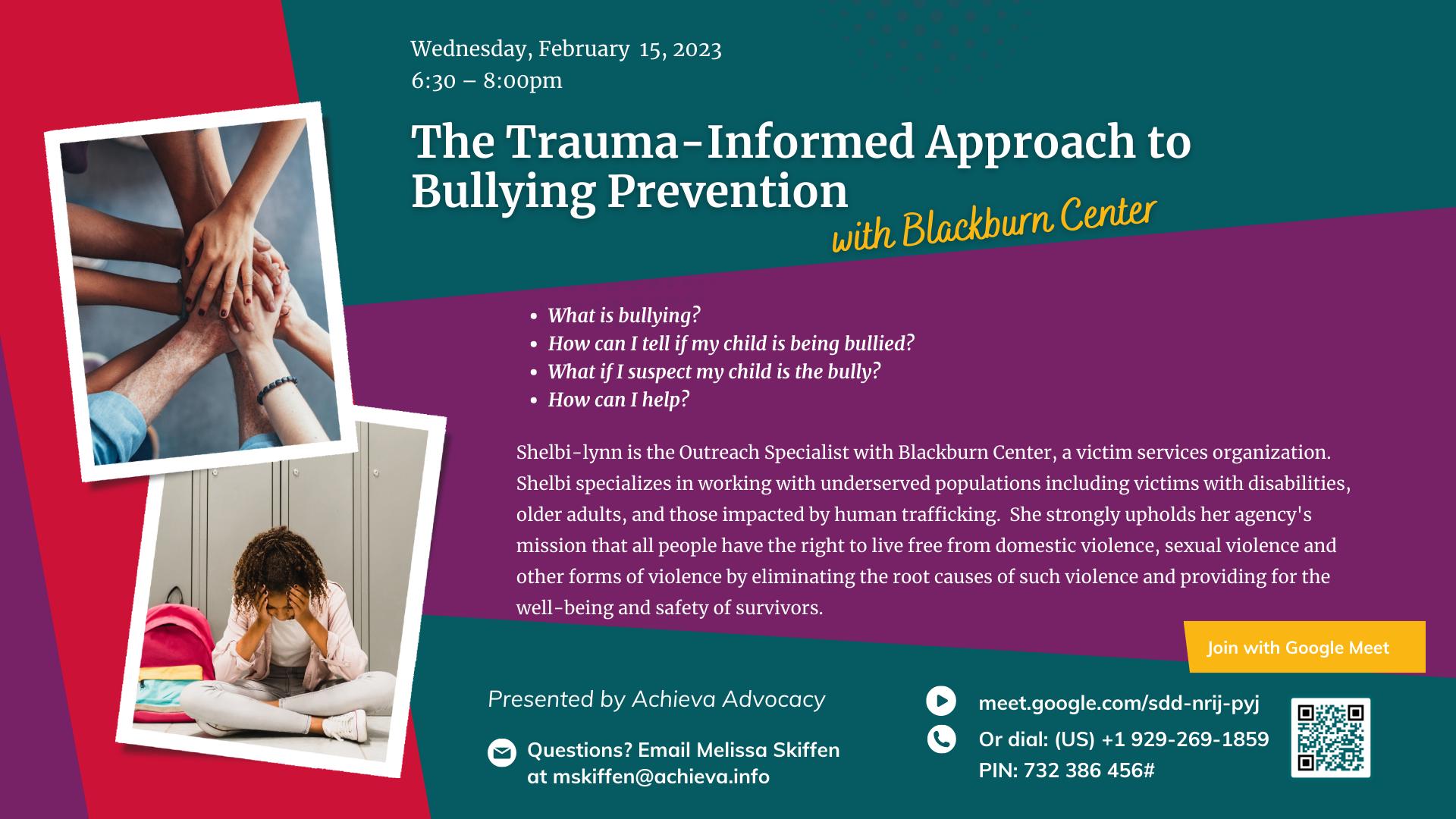 Join the webinar on February 15th, from 6:30pm to 8pm. 